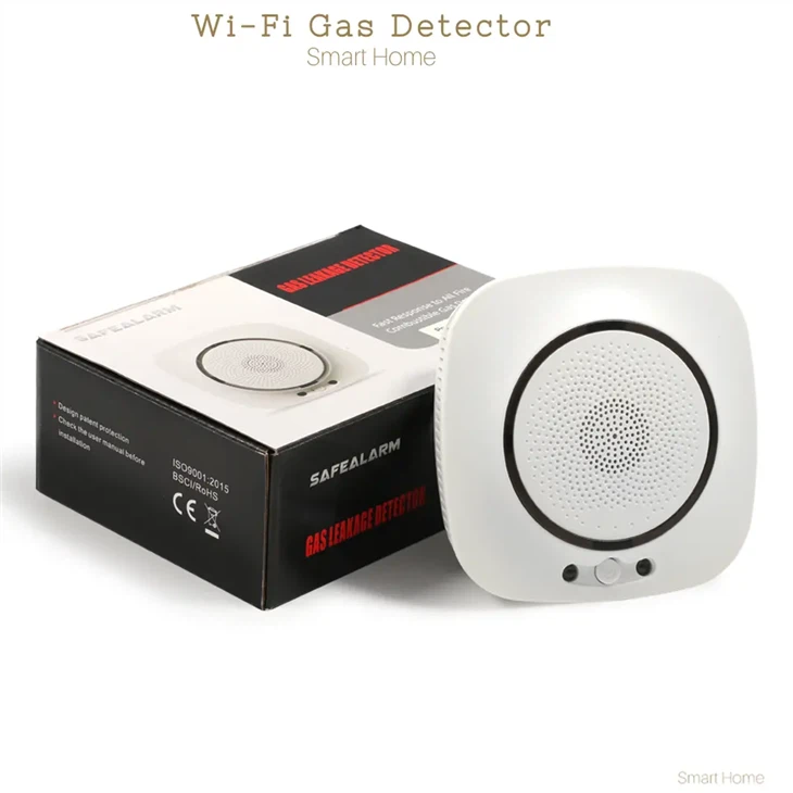 Tuya ilovasi bilan uy xavfsizligi WiFi gaz oqish detektori