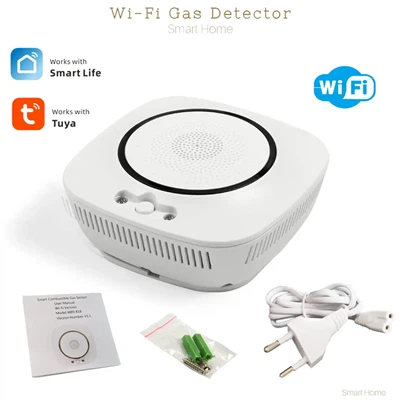 WIFI opsiyasiga ega yangi dizayndagi aqlli uy shiftining gaz detektori